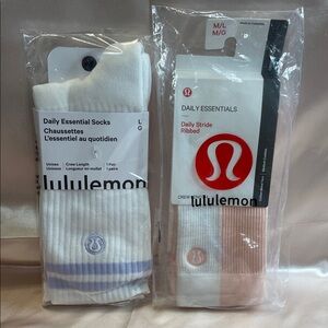 *PICK ONE* - Lululemon Athletica Daily Essentials Crew Socks with Pastel Accents